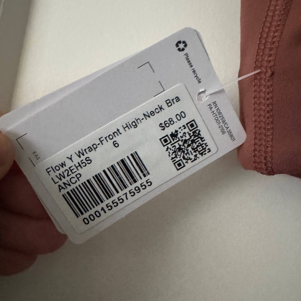 Lululemon Flow Y Wrap-Front High-Neck Bra in Ancient Copper - Picture 4 of 4